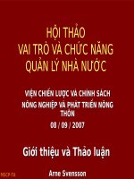Hội thảo vai trò và chức năng quản lí nhà nước