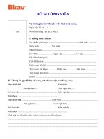 Hồ sơ ứng viên