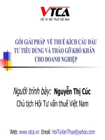 Giải pháp kích cầu về thuế