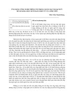 Ứng dụng CNTT trong giảng dạy  ngoại ngữ. Hồ sơ khoa học dưới dạng điện tử của sinh viên