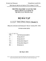 Bộ bài tập luật thương mại