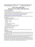 Đề cương môn học đánh giá tác động môi trường