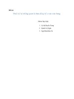 Thiết kế hệ thống quản lý bán đồng hồ ở các cửa hàng