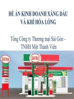 Đề án kinh doanh xăng dầu và khí hóa lỏng