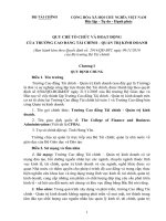 Quy chế tổ chức và hoạt động của trường cao đẳng tài chính- quản trị kinh doanh