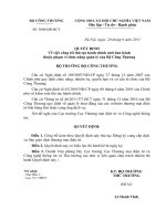 Quyết định công bố thủ tục hành chính thương mại điện tử