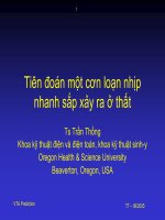 Tiên đoán một cơn loạn nhịp nhanh sắp xảy ra ở thất 