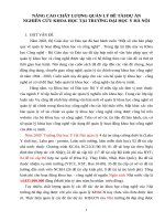 Nâng cao chất lượng quản lí đề tài, dự án nghiên cứu khoa học tại trường đại học Y hà nội