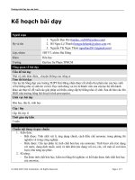 Kế hoạch bài dạy
