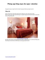 Phòng ngủ lãng mạn cho ngày Valentine