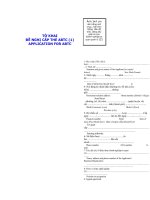 Tờ khai cấp thẻ  ABTC