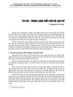 Tây đô Thăng Long mối liên hệ lịch sử