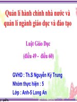 Quản lí hành chính nhà nước và quản lí ngành giáo dục và đào tạo (2)