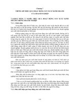 Thông kê hiệu quả hoạt động sản xuất kinh doanh của doanh nghiệp