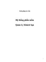 Hệ thống phần mềm quản lý khách sạn