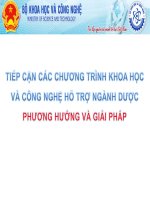 Tiếp cận các chương trình khao học và công nghệ hỗ trợ ngành dược -phương hướng và giải pháp