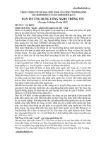 BẢN TIN ỨNG DỤNG CÔNG NGHỆ THÔNG TIN