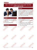 Sử dụng thông tin kế toán để ra quyết định