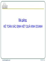Kế toán xác định kết quả kinh doanh