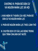 Phân bố dân cư và nguồn nhân lực xã hội