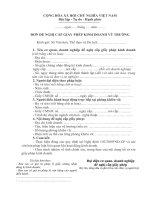 Mẫu đơn cấp giấy phép kinh doanh vũ trường