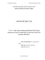 Thực trạng và những giải pháp thực hiện kế hoạch marketing của Công ty Cổ phần Dược và Vật tư thú y (HANVET) giai đoạn 2006-2010