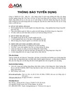 Thông báo tuyển dụng