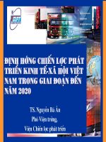 Định hướng chiến lược phát triển kinh tế- xã hội việt nam trong giai đoạn đến 2009