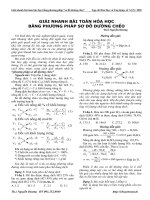 Giải nhanh bài toán hóa học bằng phương pháp sơ đồ đường chéo