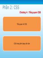 LTM1 Phan2 CSS - Chuong 4 Tong quan CSS