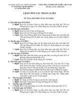 Lịch công tác tháng 12- 2012