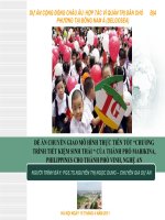 Đề án chuyển giao mô hình thực tiễn tốt chương trình tiết kiệm sinh thái của thành phố Marikina, philippines cho thành phố Vinh , nghệ an