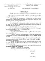 Thông báo về việc thi tuyển sinh liên thông cao đẳng lên đại học