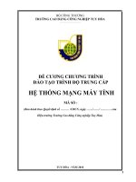 Khung chương trình trình độ trung cấp môn mạng máy tính