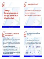 Định giá bán sản phẩm, kế toán quản trị doanh thu và kết quả kinh doanh