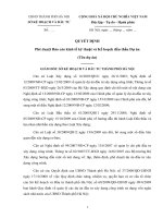 Quyết định Phê duyệt Báo cáo kinh tế kỹ thuật và Kế hoạch đấu thầu Dự án