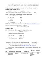 Các điều kiện dảm bảo chất lượng giáo dục