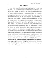 Sự lựa chon nghề nghiệp của sinh viên trường Kinh Doanh Và Công Nghệ