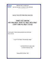 Thiết kế ebook hỗ trợ học sinh tự học hóa học lớp 9 Trung học cơ sở