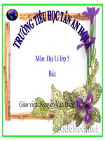 Bài học môn địa lý lớp 5