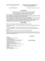 Quyết định ban hành quy chuẩn kĩ thuật quốc gia về môi trường