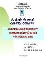 Xây dựng mô hình hệ thống xe buýt trường học trên cơ sở bài toán phân luồng giao thông