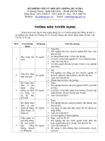 Thong bao tuyen dung TT GD CNTT-TT