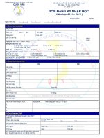 Đơn đăng kí nhập học
