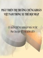 Phát triển thị trườn chứng khoán việt nam trong xu thế hội nhập