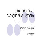 Đánh giá dự báo tác động pháp luật