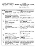 Lịch học lớp dân tộc