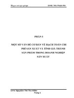 Kế toán tập hợp Chi phí sản xuất và tính giá thành sản phẩm tại Công ty cao su Đà Nẵng