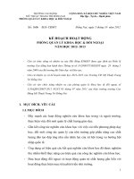 Kế hoạch hoạt động phòng quản lý khoa học và đối ngoại