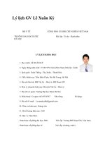 Ly lich DS Le Xuan Ky